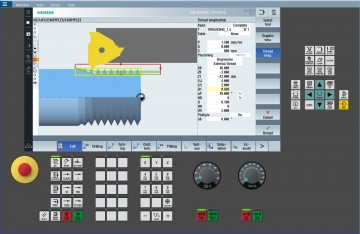 CNC simulator sinumerik sinutrain draadsnijden